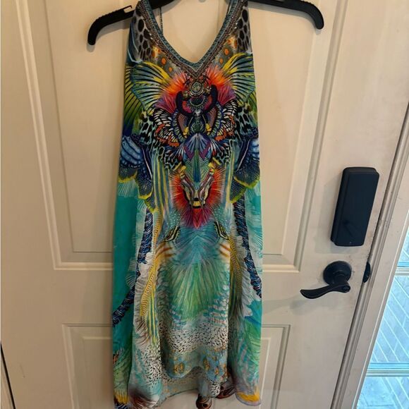 Camilla Blue Asymmetrical High-Low Sundress - Picture 4 of 6